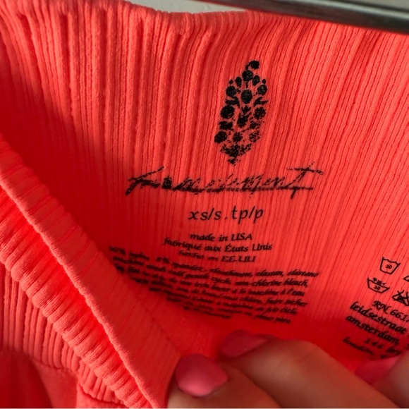 free people movement womens Good Karma Flare Leggings coral size xs/s - Picture 7 of 10